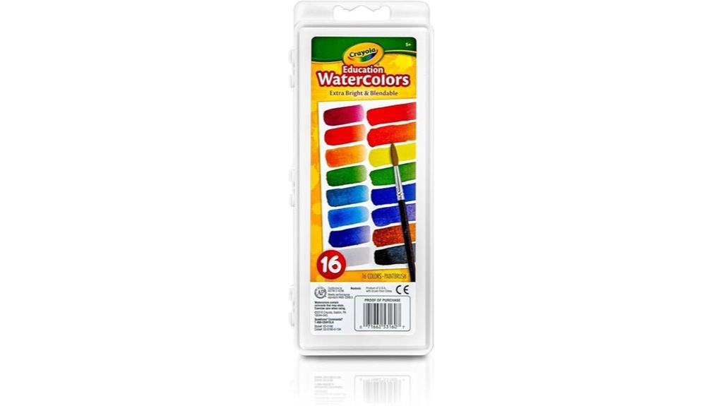 16 color watercolor paint set