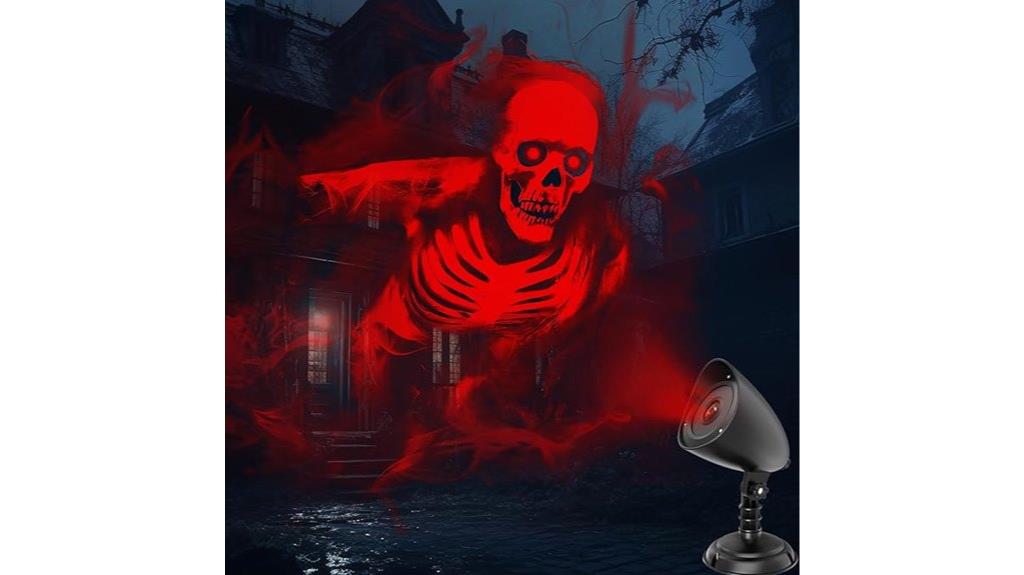 3d skull halloween projector