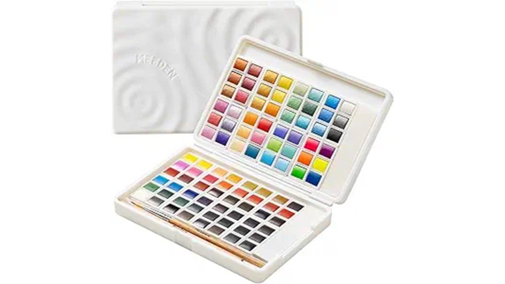 96 color portable watercolor set
