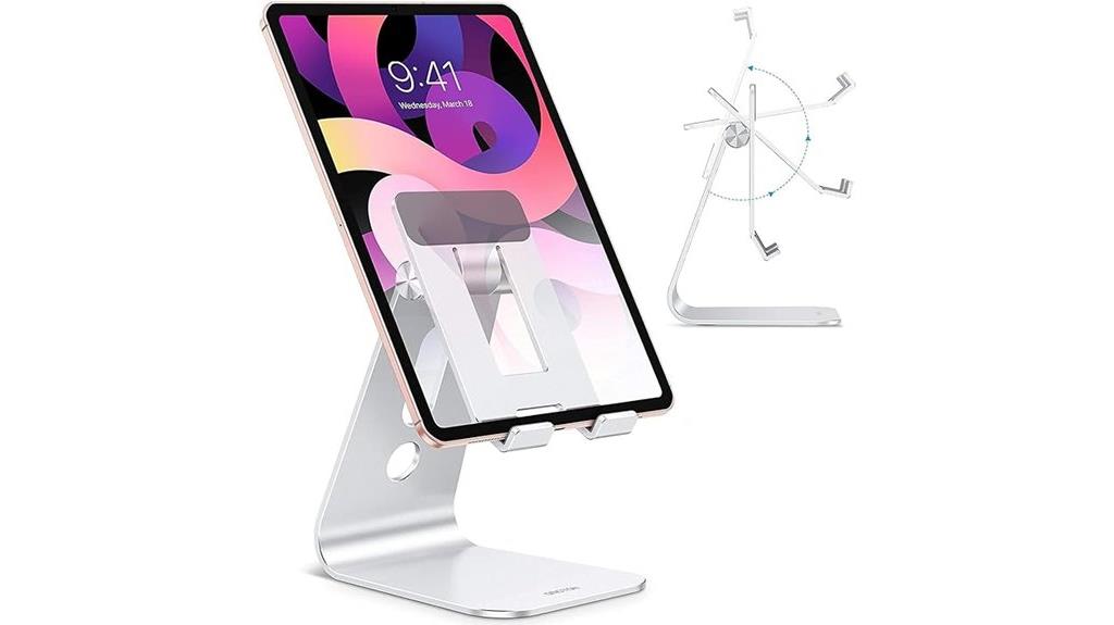 adjustable desk tablet stand