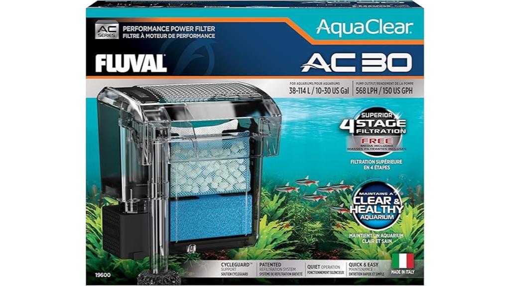 aquarium power filter size