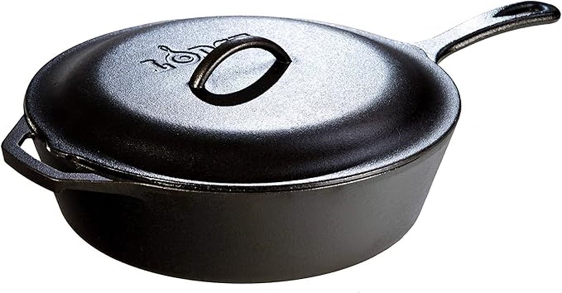 cast iron deep skillet