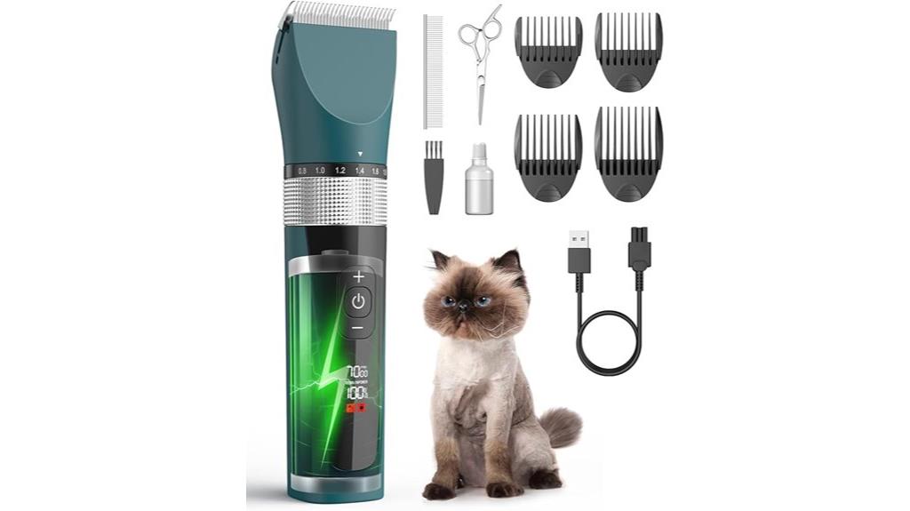 cat grooming clipper green