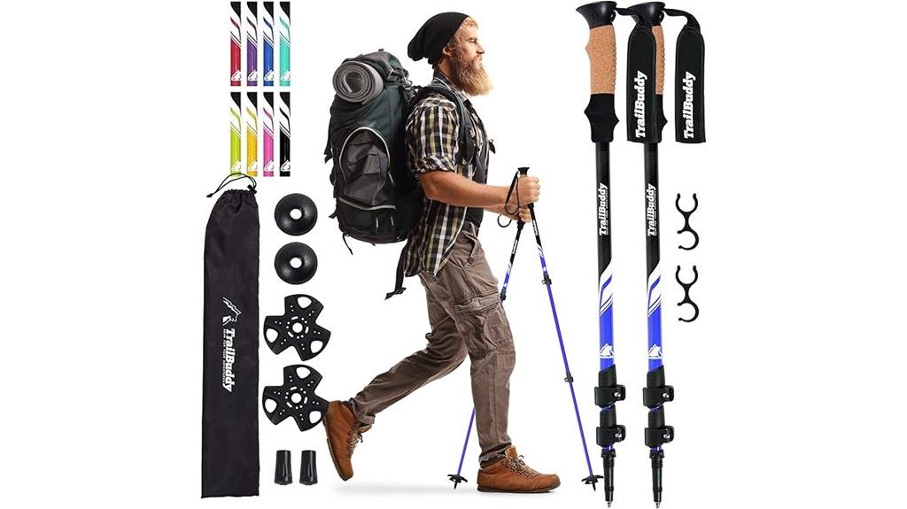 collapsible aluminum cork poles