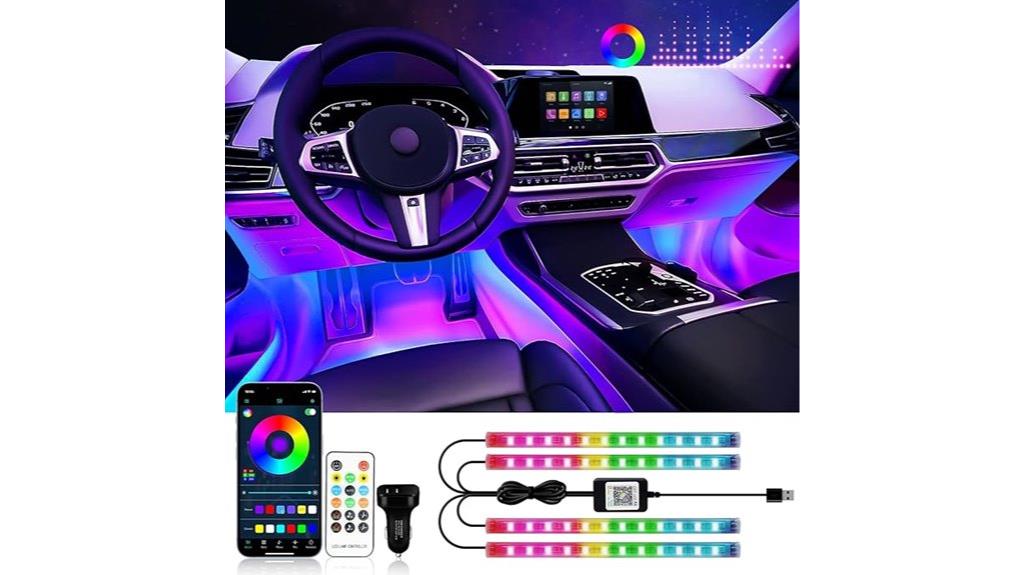 colorful car interior lighting