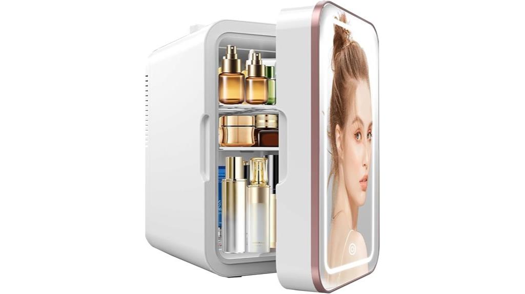 compact skincare fridge
