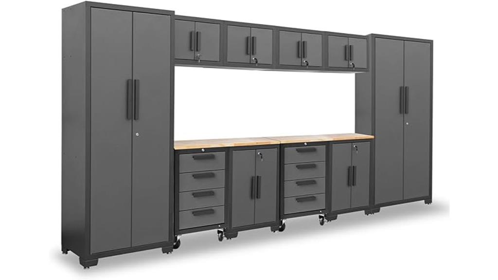 complete garage cabinet set
