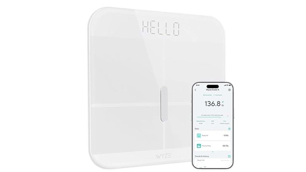 digital bathroom scale with body metrics