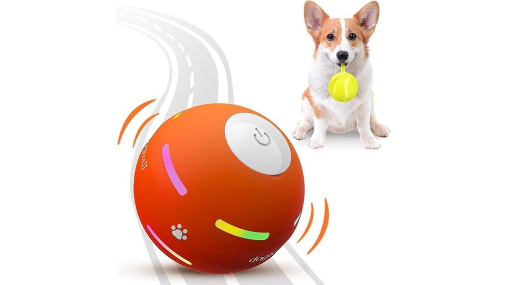 dog toy with rolling ball