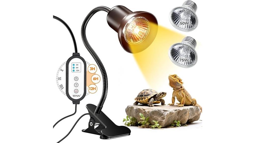 dual bulb reptile heating lamp