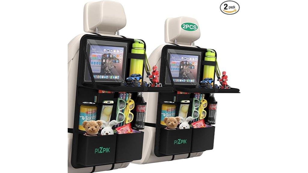 dual car seat organizer