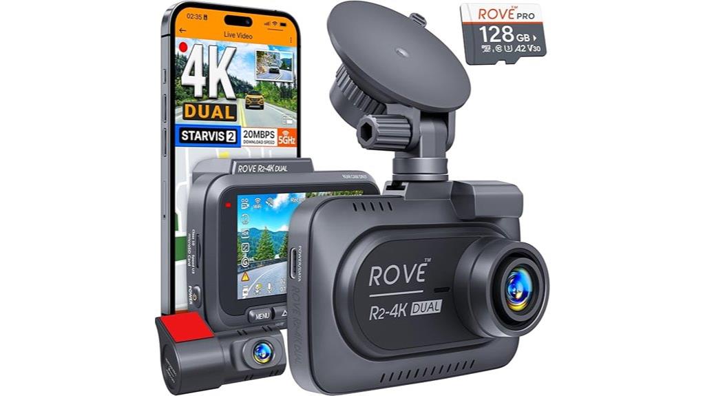 dual dash cam with 128gb