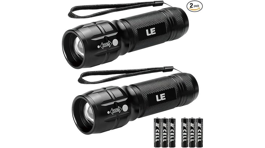 dual led flashlight set