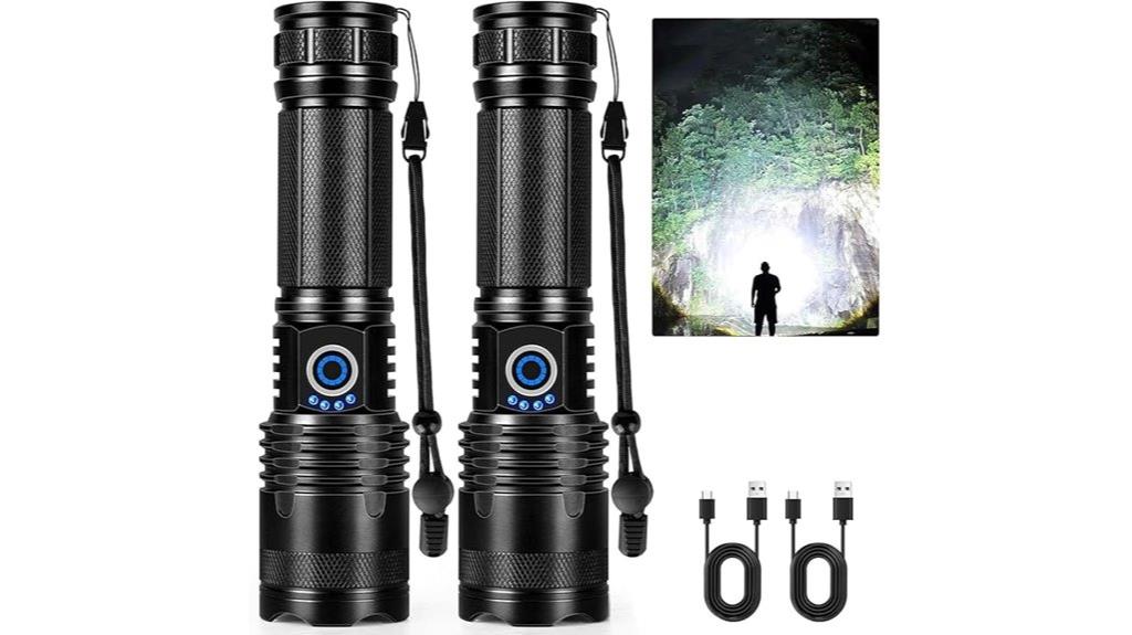 dual rechargeable led flashlights