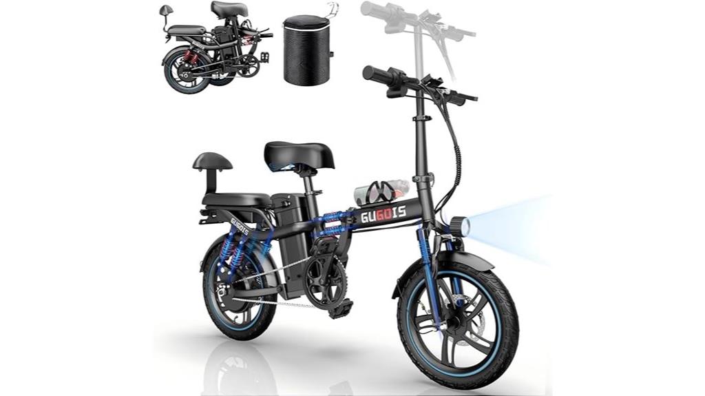 foldable electric bike with powerful motor