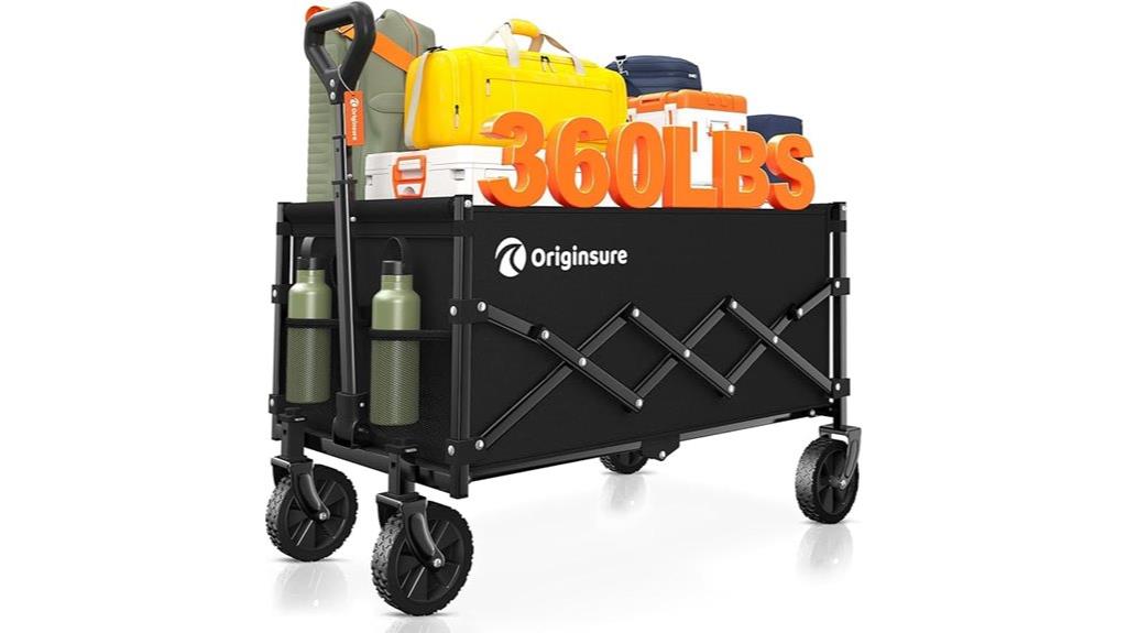 foldable wagon with wheels