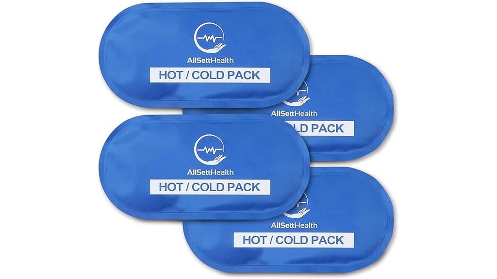 four reusable gel packs