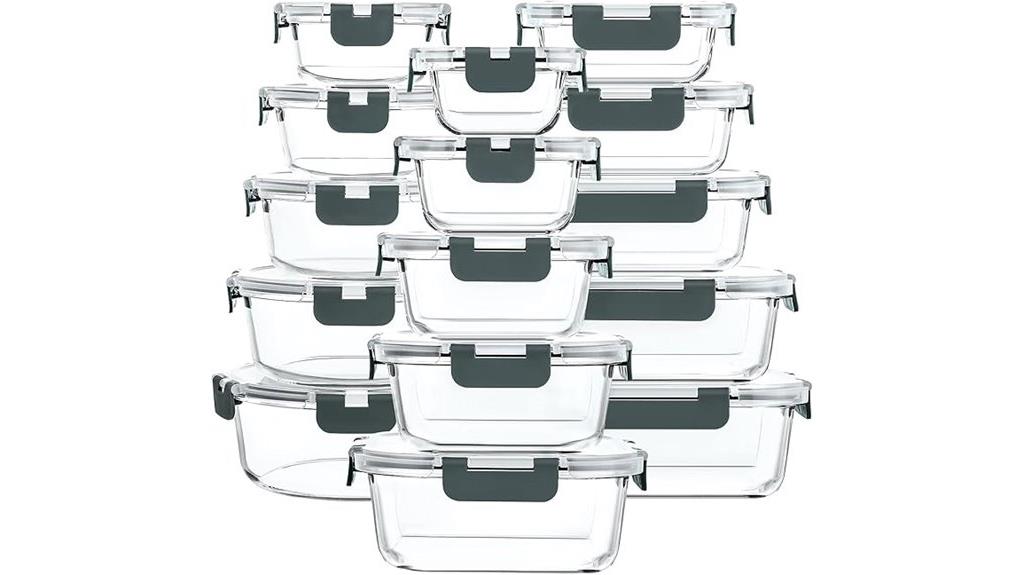 glass food storage set