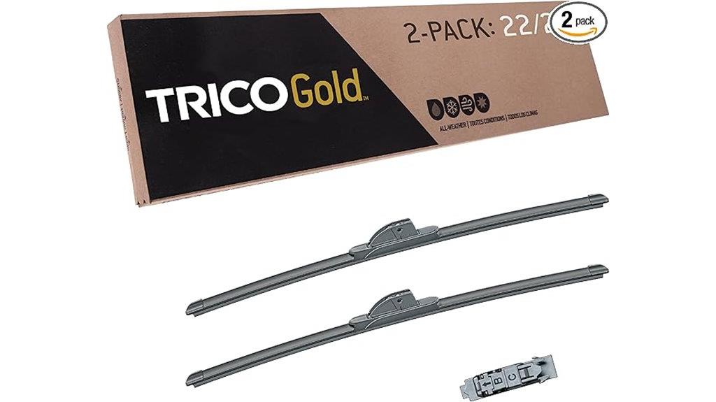 gold wiper blades set