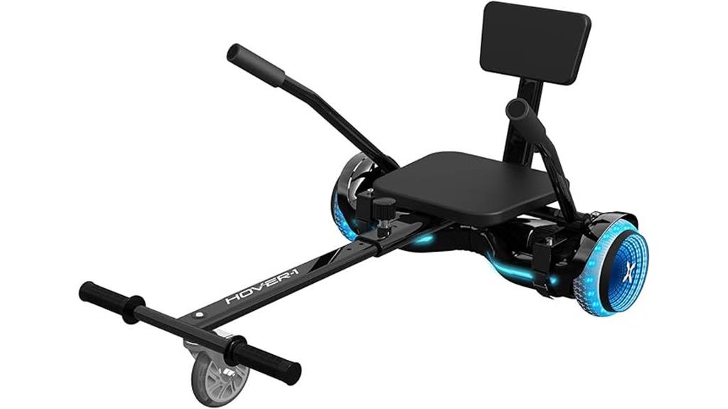 hoverboard with seat attachment