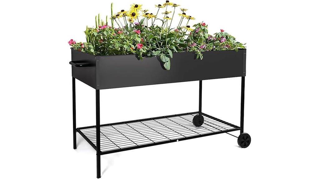 large metal garden beds