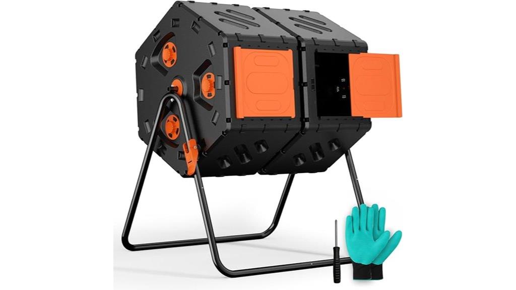 large rotating compost bin