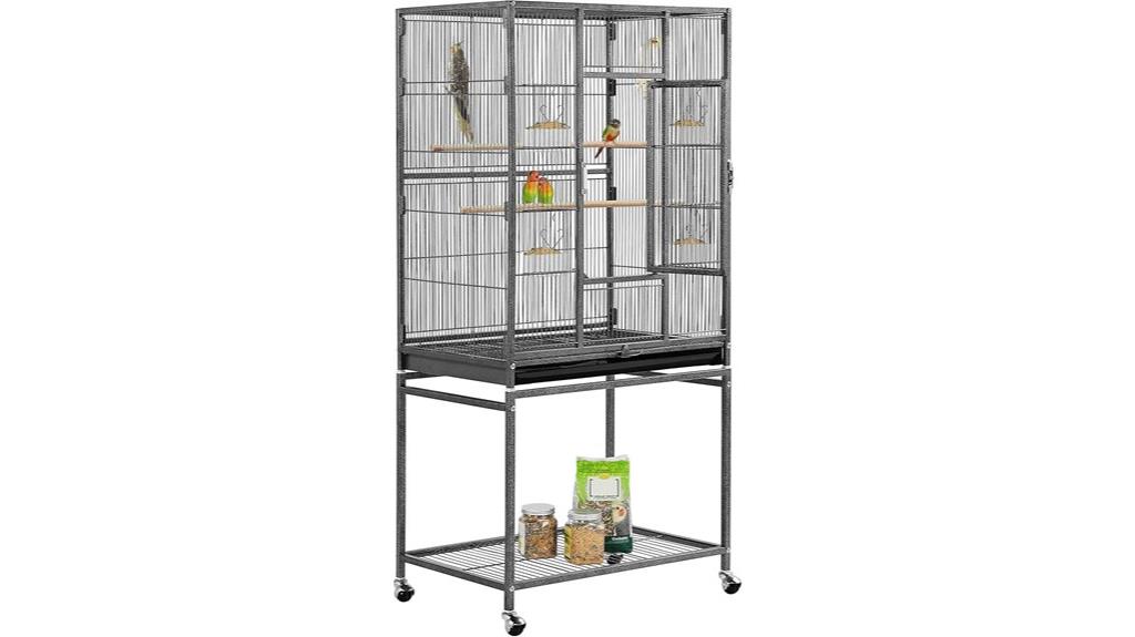 large wrought iron bird cage