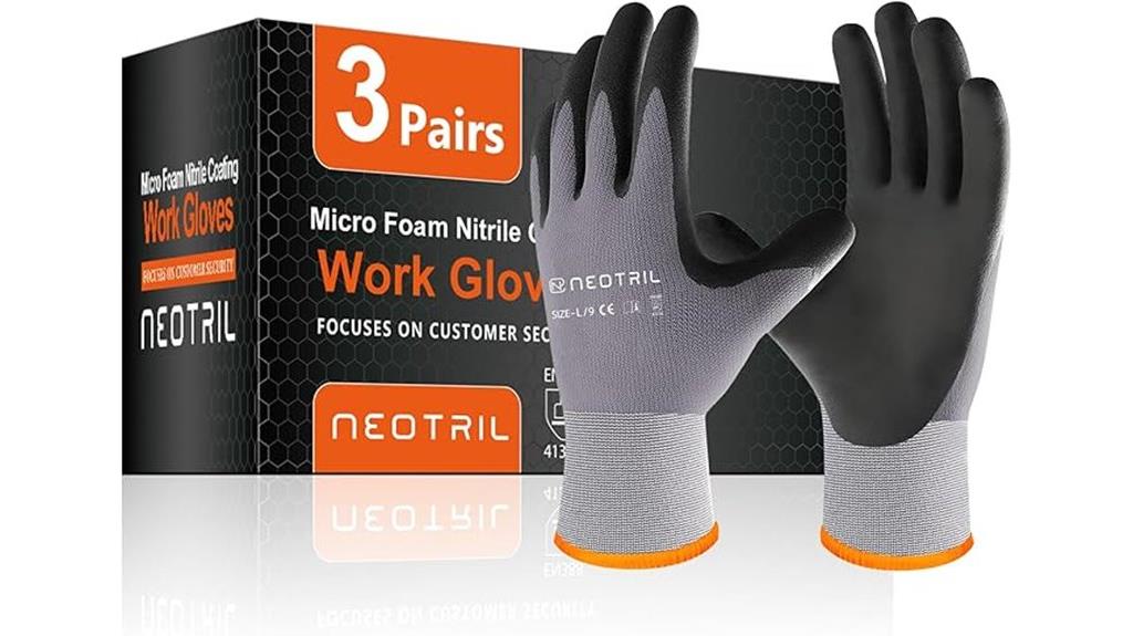 microfoam nitrile gloves pack