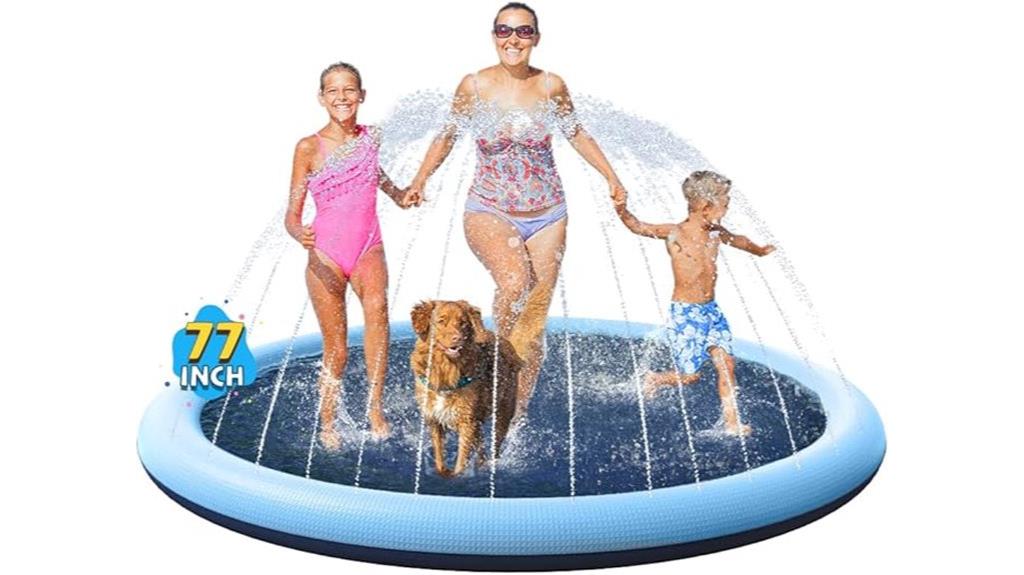 non slip kids and dogs splash pad