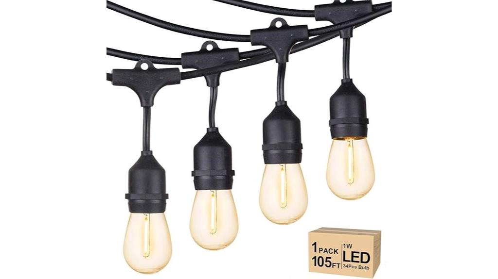 outdoor 105ft led string lights