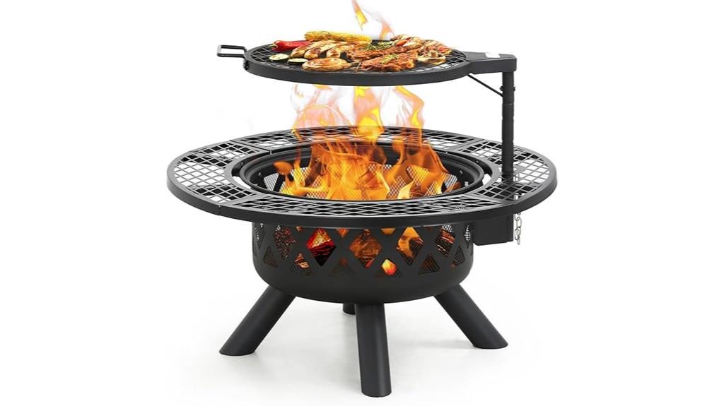 outdoor fire pit grill