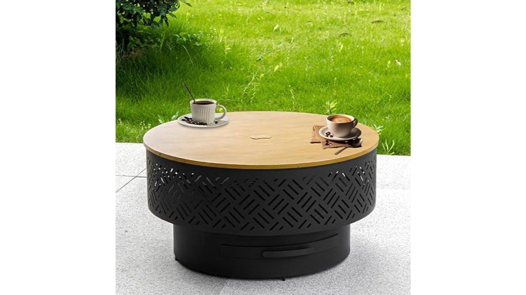 outdoor fire pit table