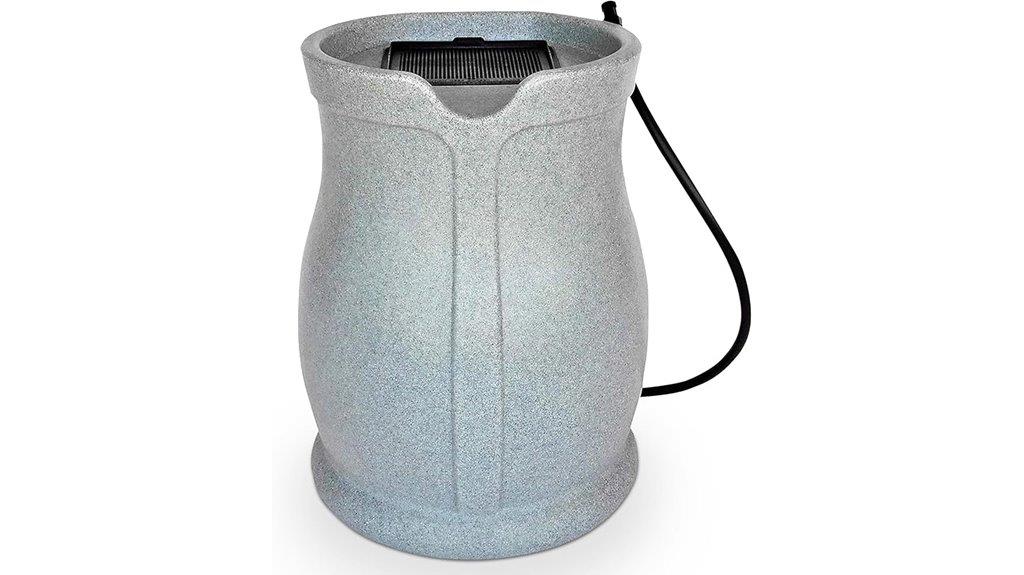 outdoor rain barrel light green