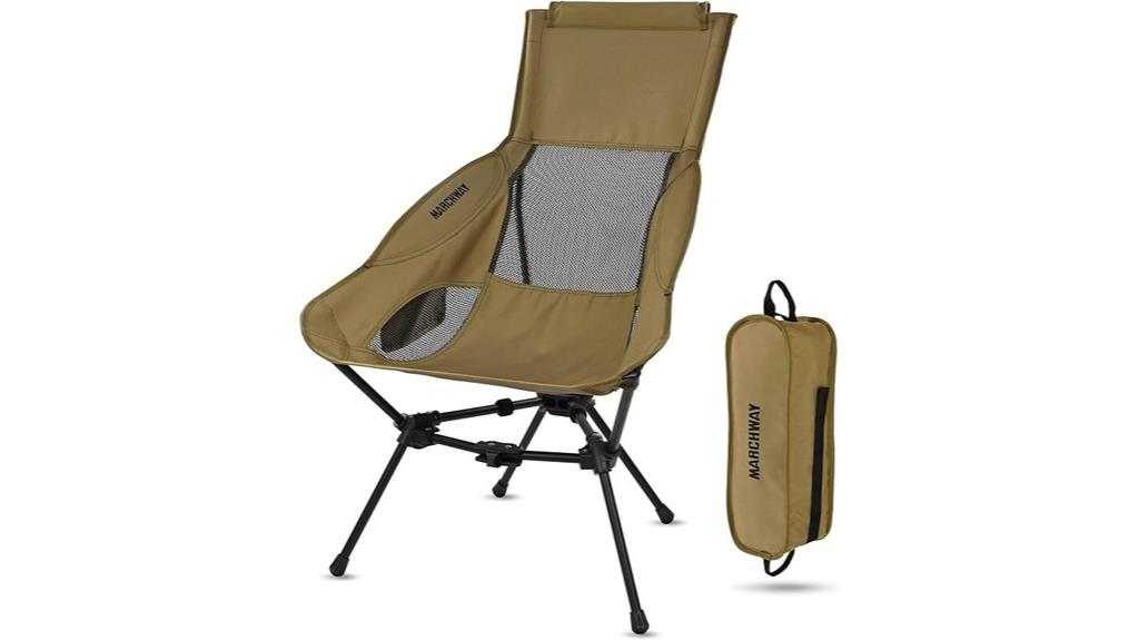 portable high back camping chair