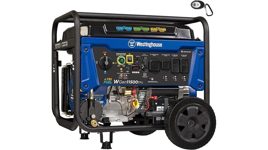 powerful tri fuel portable generator
