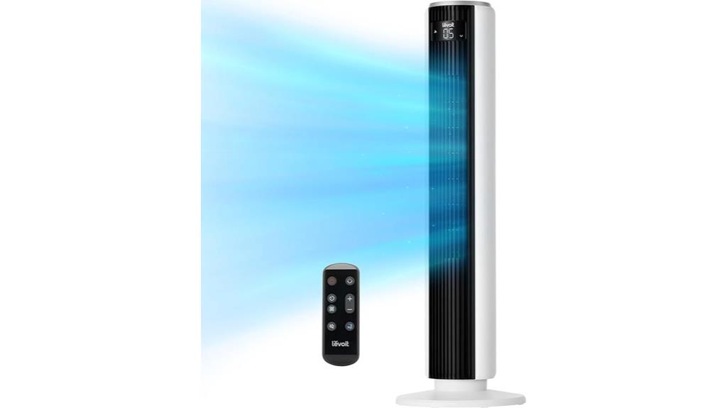 quiet tower fan timer