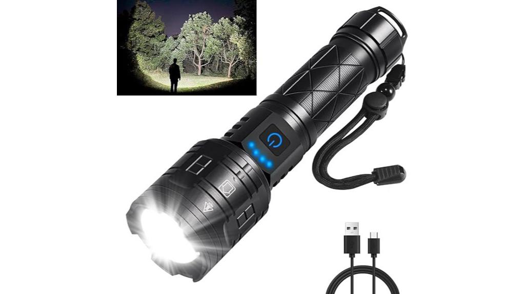 rechargeable tactical flashlight modes