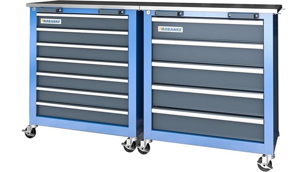 rolling 12 drawer tool storage