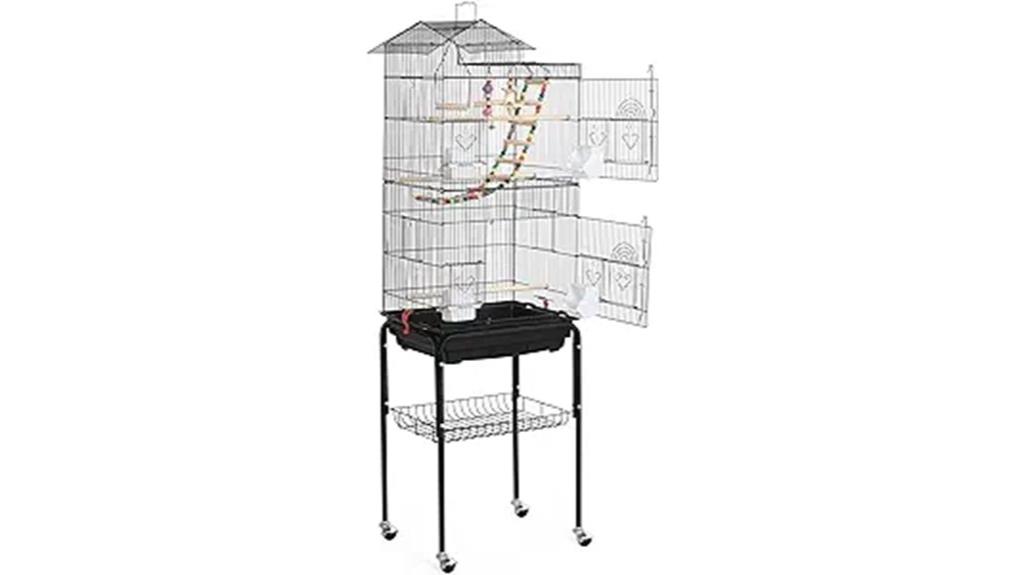 rolling small bird cage