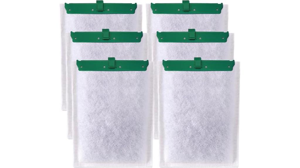 six aquarium filter cartridges