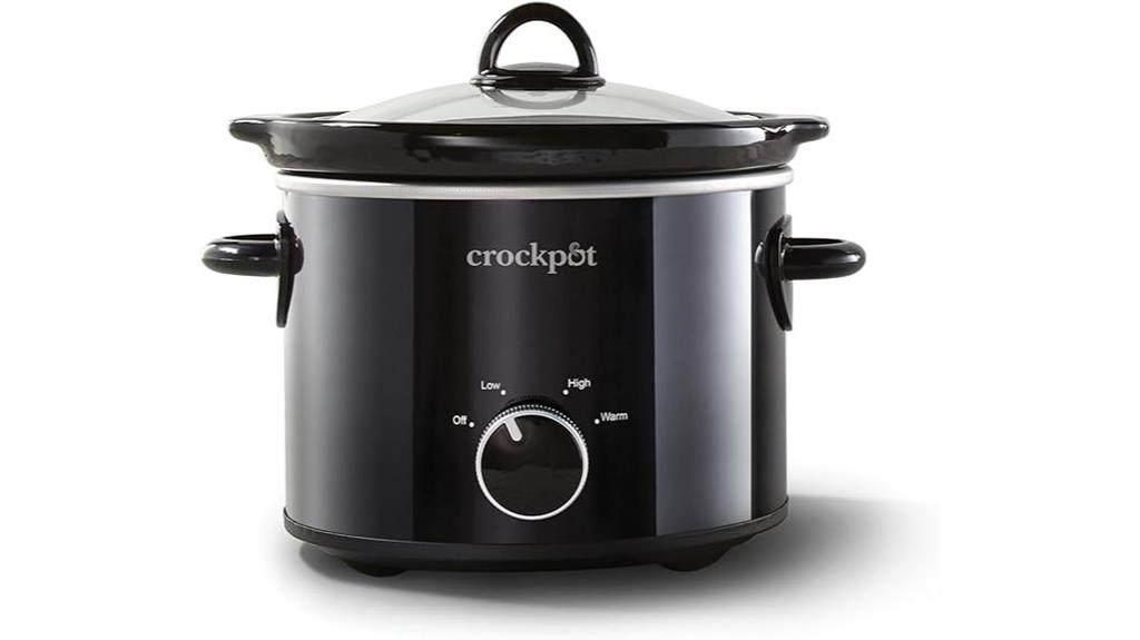 small black 2 quart crockpot