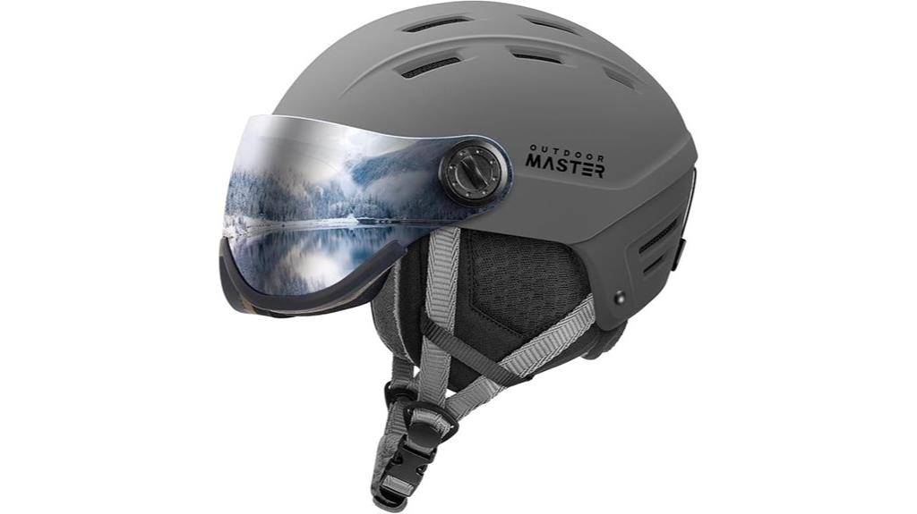 snowboard helmet with goggles