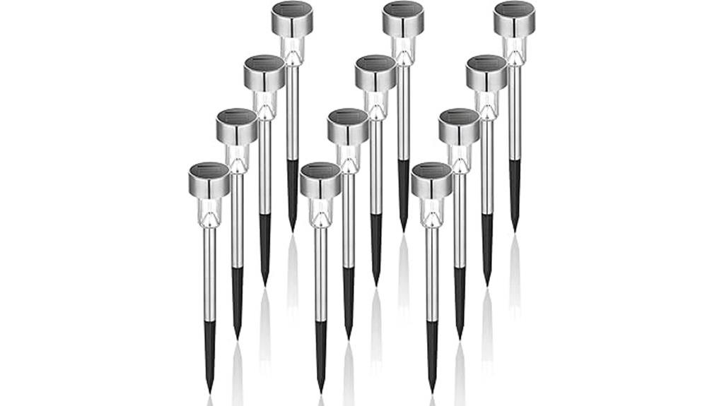 solar powered stainless steel lights