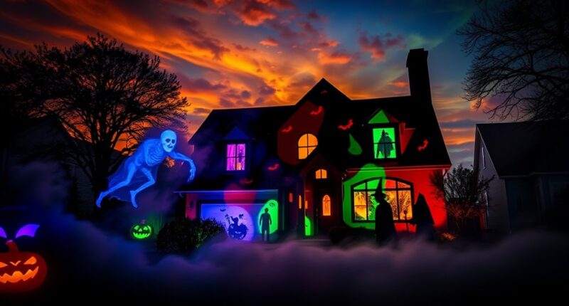 spooky halloween projection displays