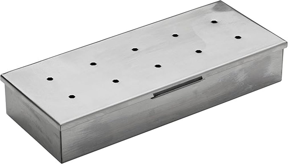 stainless smoker box dimensions