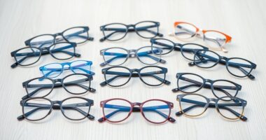 stylish blue light glasses