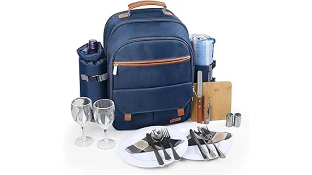 sunflower themed two person picnic set