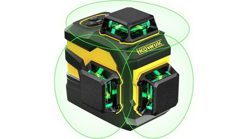 three 360 degree laser lines
