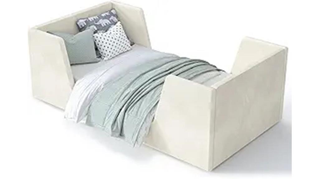 toddler bed with guardrails