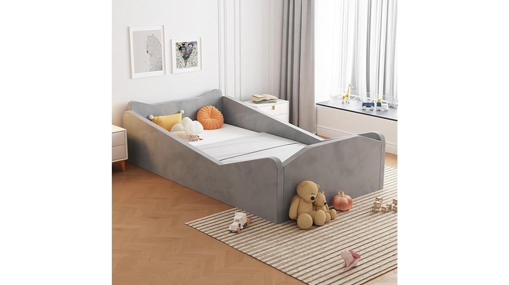 toddler bed with guardrails